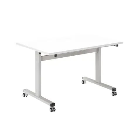 Pro Flip Rectangular Table - W1200 x D800 x H725mm - White Legs - White